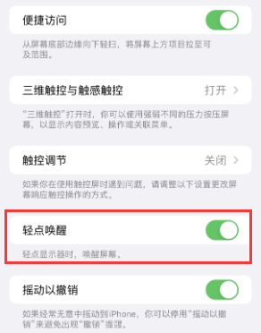 九原苹果授权维修站分享iPhone轻点无法唤醒怎么办 